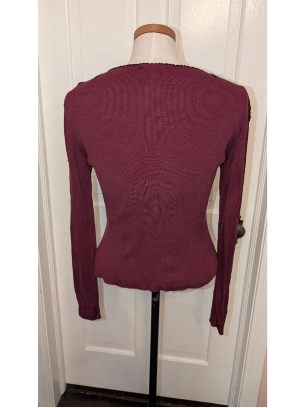 Vintage silk beaded Betsey Johnson cardigan - Picture 5 of 12